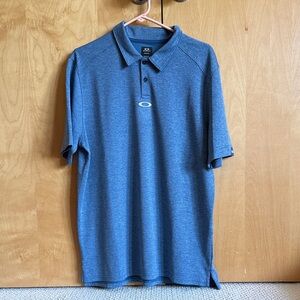 Oakley Men's Heathered Blue Polo Shirt
